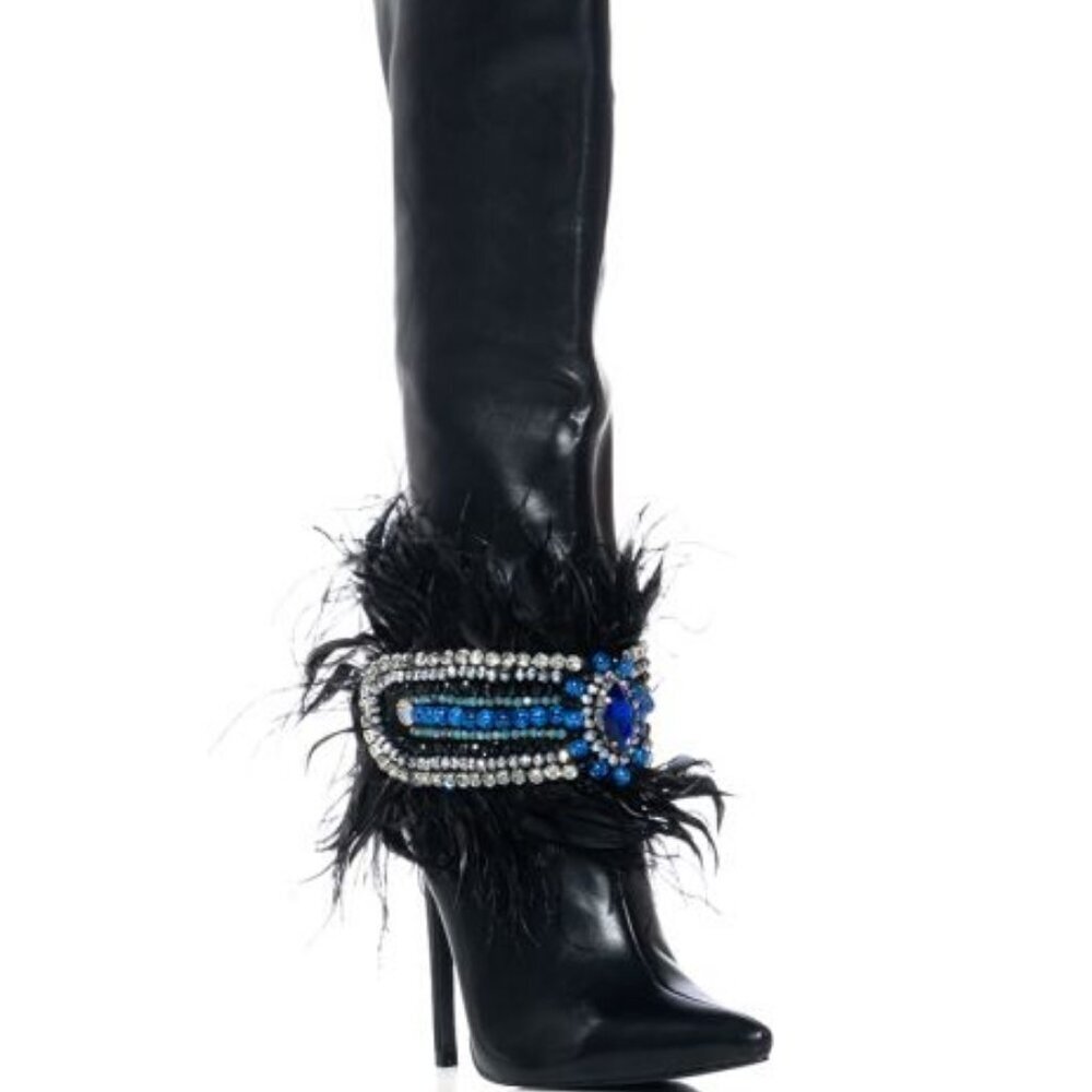 Azalea Wang "Doing The Most"Feather Embellished K… - image 6